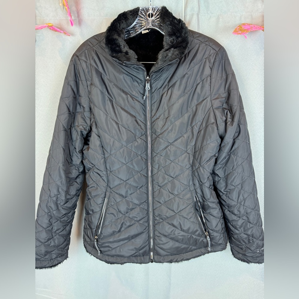 Womens Free Country Cloud Lite Faux Fur Reversible Jacket- Sz Medium